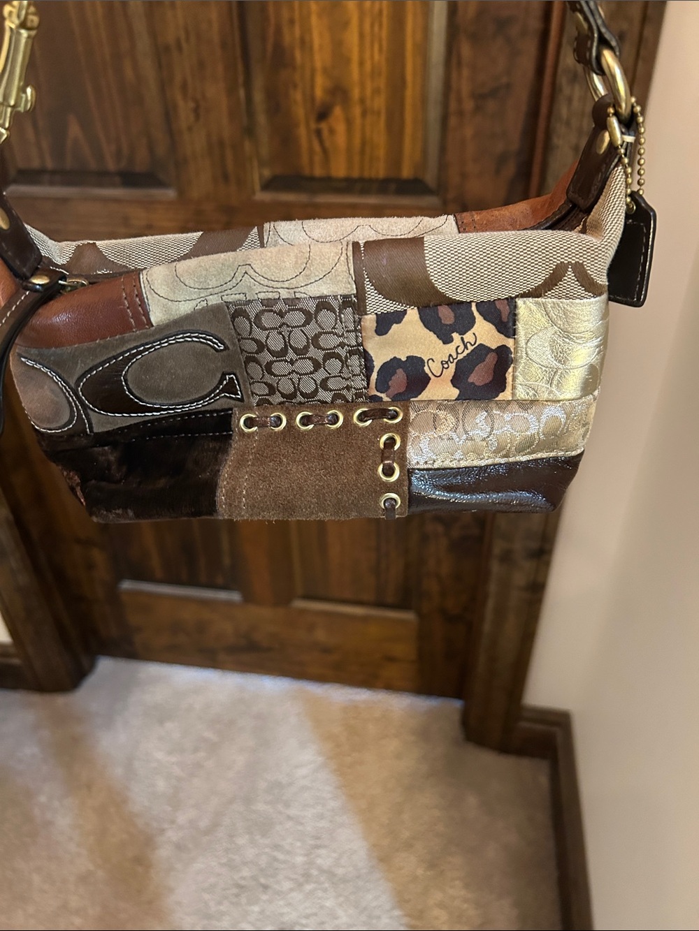 Coach Patchwork Metallic, Tan and Brown Wristlet Trio - Picture 5 of 16